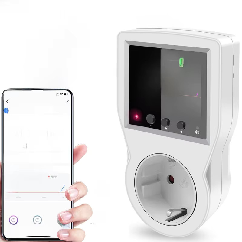 Tuya Smart WIFI Steckdose mit digitalem Wattmeter zur Stromverbrauchsmessung in Weiß - Bild 1