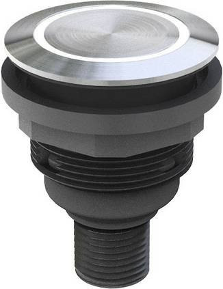 Schlegel Drucktaster manuell mit 1 Taste in Silber und Grün IP65 - Bild 1