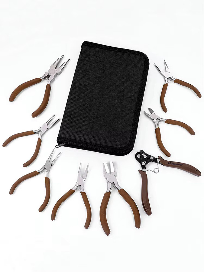 QIAO 8-teiliges professionelles Zangen-Set für Schmuckherstellung und DIY-Handwerk in Silber - Bild 5