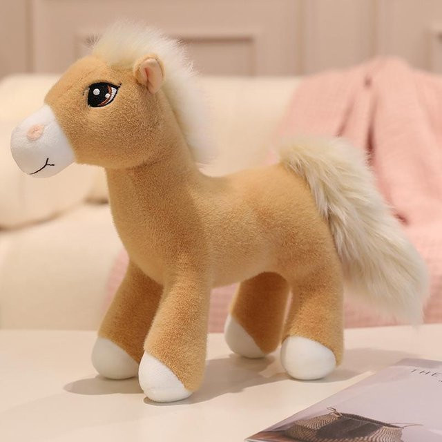 Yiran toy Pferd Plüschtier, stehende Haltung, 20cm, braun - Bild 1