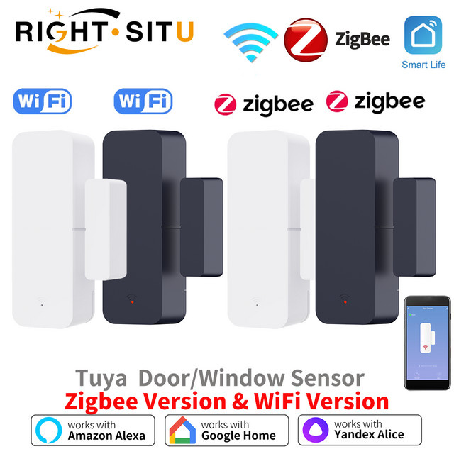 Tuya Zigbee WiFi Tür- und Fenstersensor in Weiß zur Steuerung über SmartLife und Alexa - Bild 1