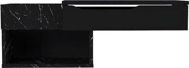 Vente-unique Konsolentisch Dareka in Schwarz mit Marmor-Optik, Breite: 90 cm - Bild 1