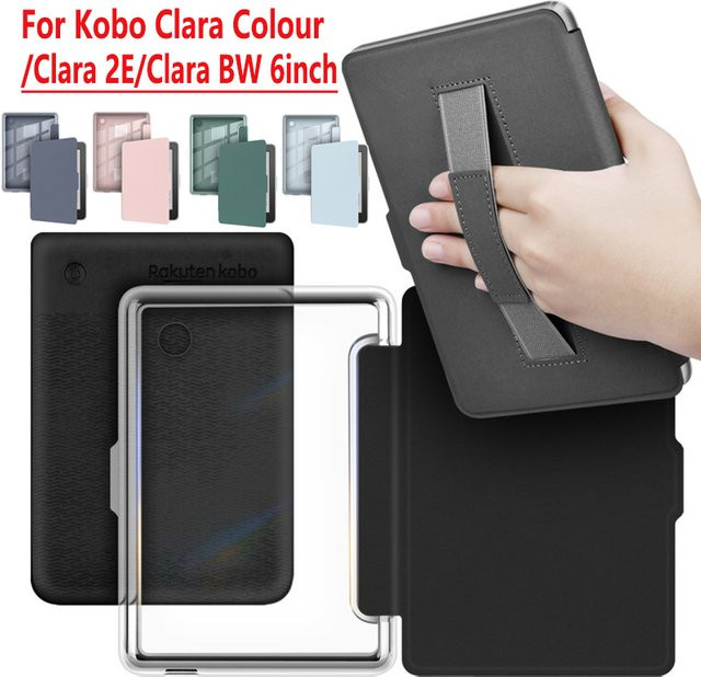 Smart Case für Kobo Clara, Clara BW und Clara 2E, 6 Zoll, Transparent, Weiche TPU Rückseite und Acryl Front - Bild 1