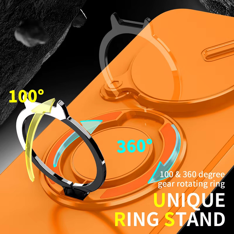 ELVEV Magnetische Handyhülle für Xiaomi Redmi Note 15 Pro Plus und Redmi Note 15 Pro 5G mit drehbarem Ring-Ständer aus hartem PC und weichem TPU - Bild 3