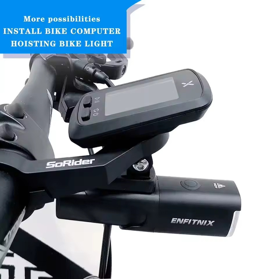 Bkptx BiKe Computer Halterung für Lenker in Schwarz, kompatibel mit Edge 540 530 830, IGPSPORT, XOSS G und Magene sowie CYCPLUS GPS Kilometerzähler - Bild 5