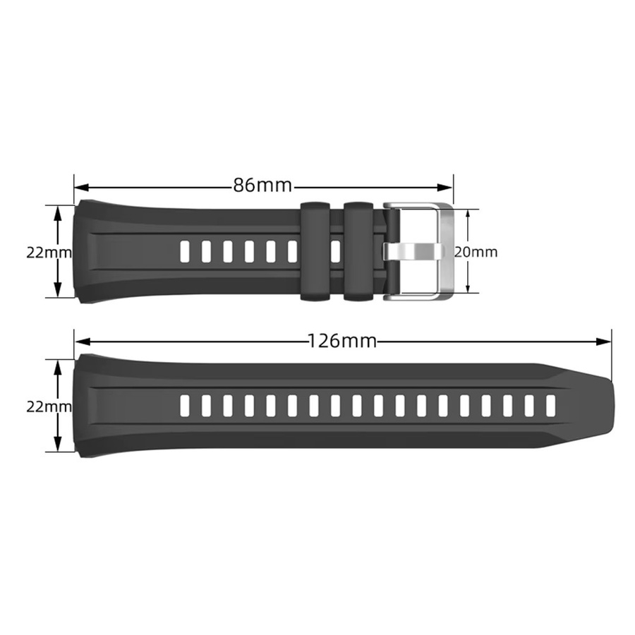 HUAWEI Uhrenarmband Silikon, Schwarz, Unisex - Bild 3