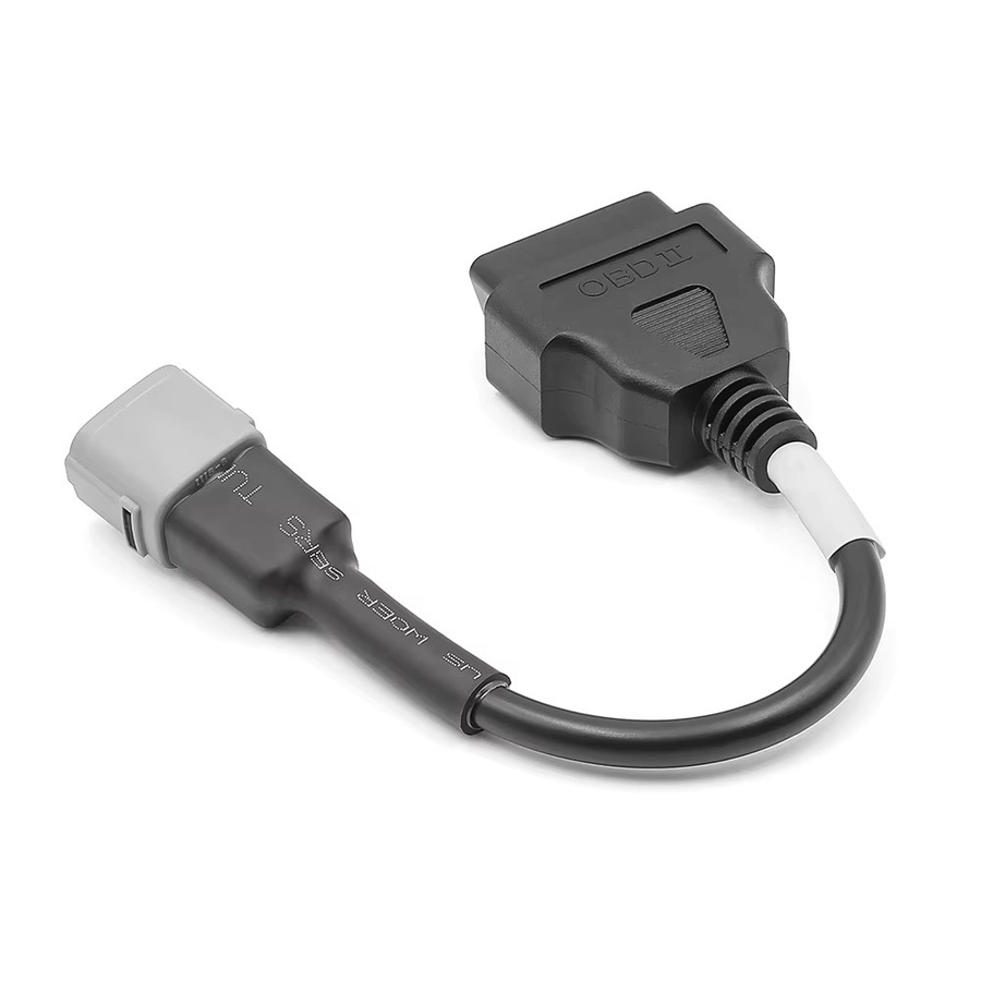 JFIND OBD2 Diagnose Adapter von 6-Pin auf 16-Pin für Suzuki Motorrad, Verlängerungskabel in Schwarz - Bild 2