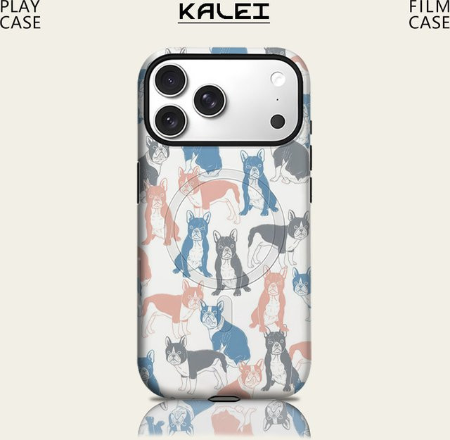 Robuste magnetische Handyhülle im Welpen-Design für Apple iPhone 17 16 15 14 13 Pro Max Plus, mehrfarbig - Bild 1