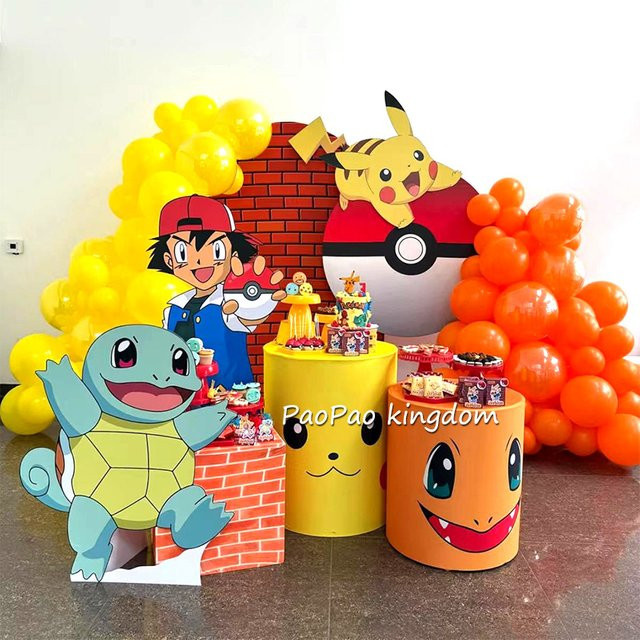 Potdemiel Pokemon Pikachu Ballon Girlande in Gelb für Kindergeburtstage und Babypartys - Bild 1