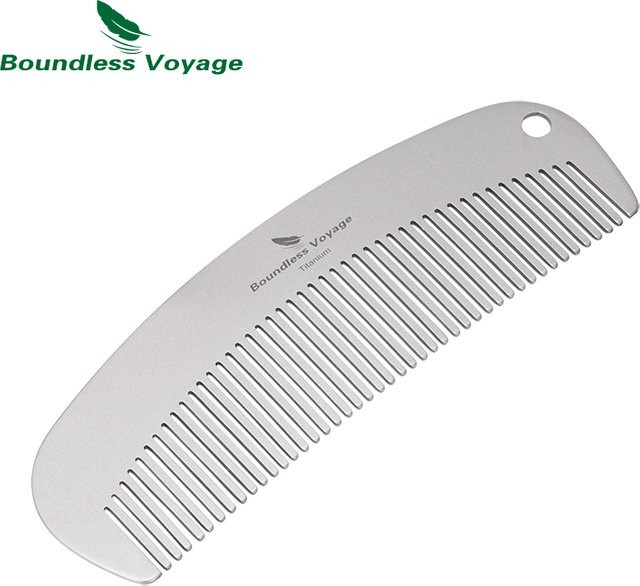 Boundless Voyage Titanium Hair & Beard Crescent Comb, Unisex - Bild 1