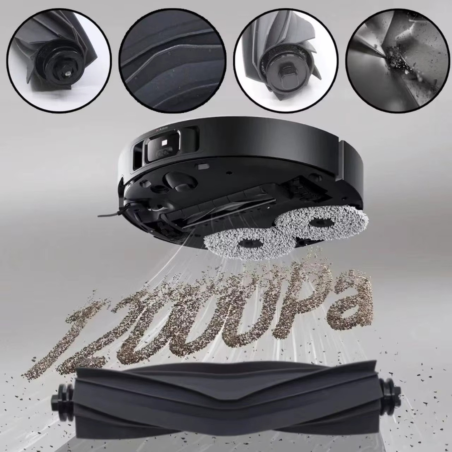 Dreame Rollende Gummi-Hauptbürste Ersatzzubehör in Schwarz für L10s Ultra, L20 Ultra, X40 Ultra, X30 Ultra und L10s Pro Ultra Heat - Bild 2