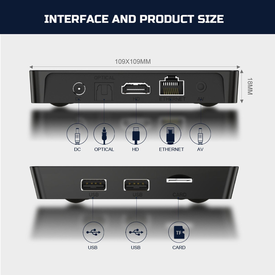 Honor Electronics X96Q PRO Smart TV Box Android 10.0 Media Streamer mit 4K UHD, Allwinner H313 Quad-Core, 2,4G und 5G WLAN, Schwarz - Bild 9