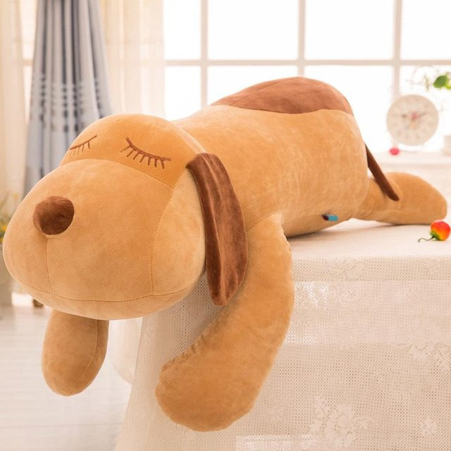 Joyful toys Hundeplüschtier, gestreift, kaffeebraun, 35cm - Bild 1
