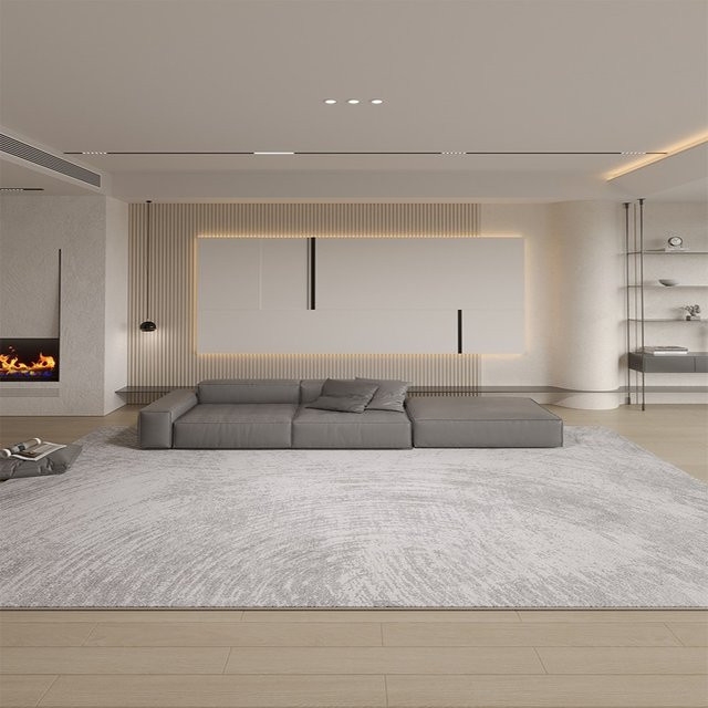 VIKAMA Loop-Pile-Teppich im minimalistischen nordischen Design, hellgrau, B/T: 160 x 80 cm - Bild 1