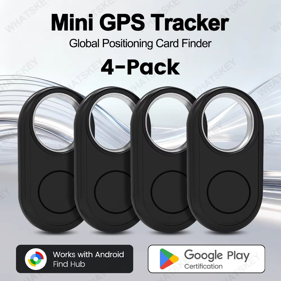 4er-Set Google Find My Tracker Android-Ortungsgeräte mit Bluetooth und Sprachlokalisierung in Schwarz - Bild 5