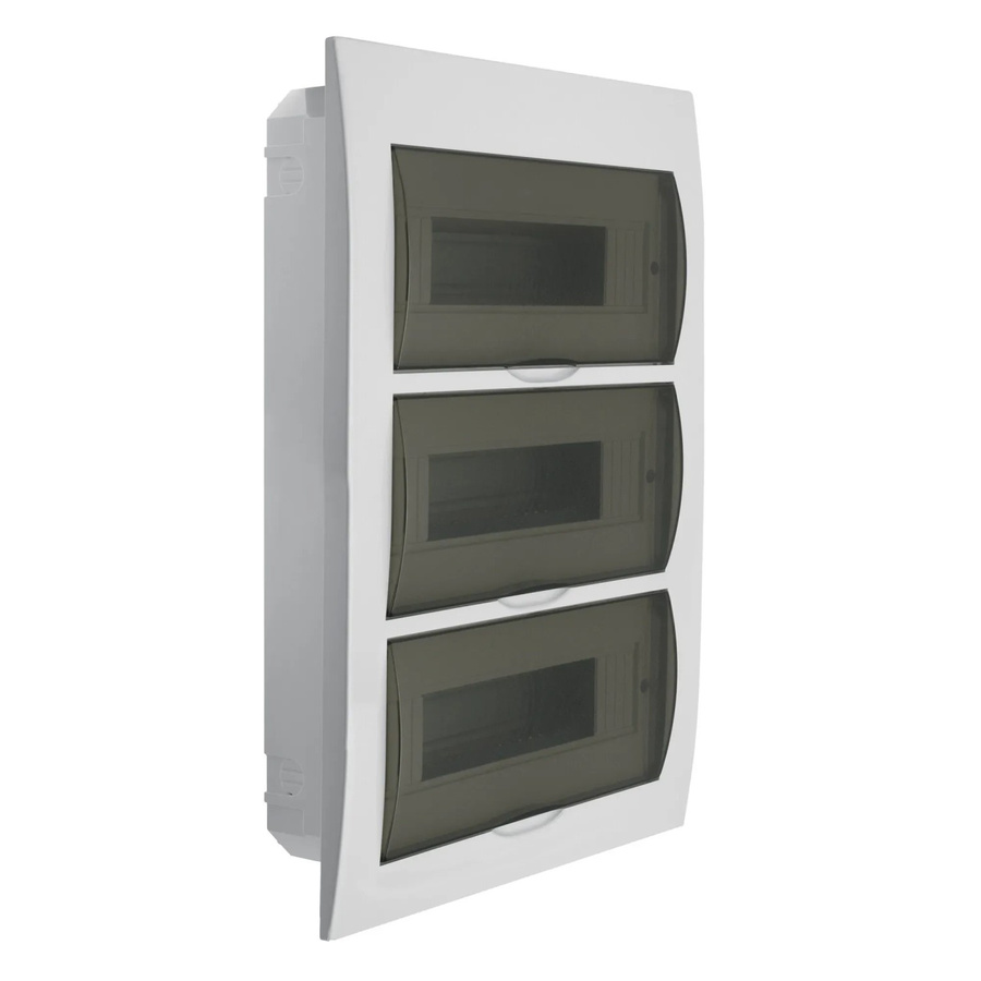 Kanlux Verteiler Sicherungskasten Unterputz DB312F in Weiß und Grau mit 3x12 Modulen - Bild 2