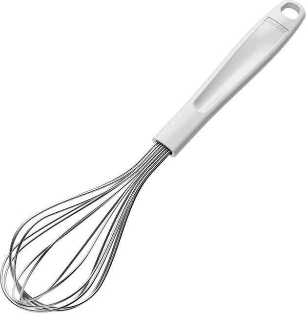 Zenker Schneebesen Pure Elegance aus Silikon und Edelstahl in Grau und Weiß, spülmaschinenfest - Bild 1