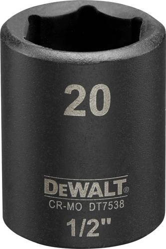 DEWALT DT7538-QZ Steckschlüssel kurz 20mm 1/2 Zoll Schwarz - Bild 1