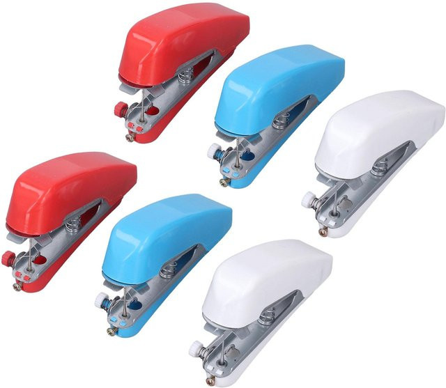 GoolRC Mini Handnähmaschine Set aus 6 Stück, tragbar und rostfrei, in Blau und Multicolour - Bild 1
