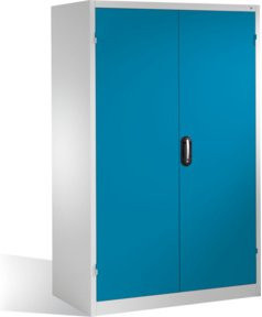 C+P Schwerlast-Werkzeugschrank XXL mit Drehtüren, 4 Böden, Front Lichtblau, Korpus Lichtgrau, H: 195 cm, B: 120 cm, T: 80 cm - Bild 1