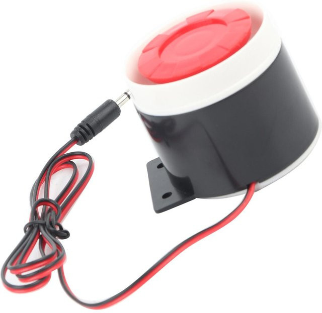 mfySpace Mini Alarmhupe Heimschutz DC 12V Kabelgebunden mit 110 dB Schall in Grau - Bild 1