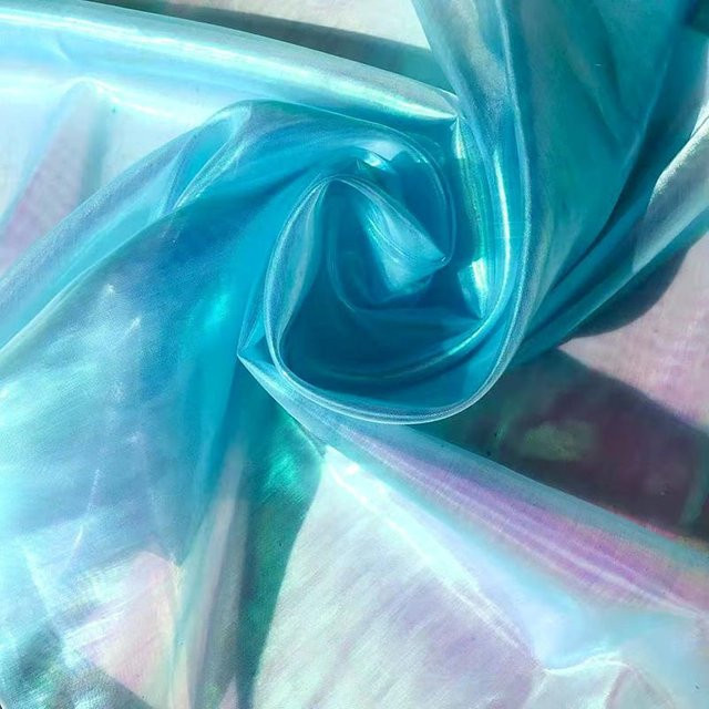 In Vogue Organza Tüll Stoff in See-Blau für Näharbeiten - Bild 1