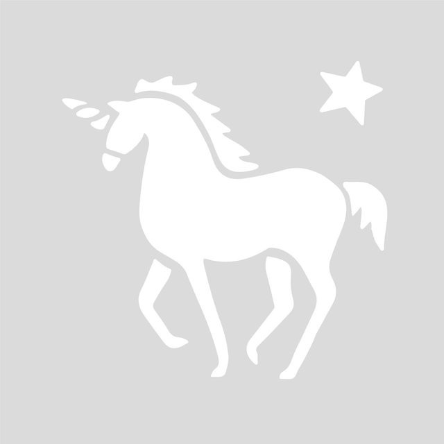 Rico Design Schablone Einhorn selbstklebend B/B: 7,5 x 7,5 cm - Bild 1