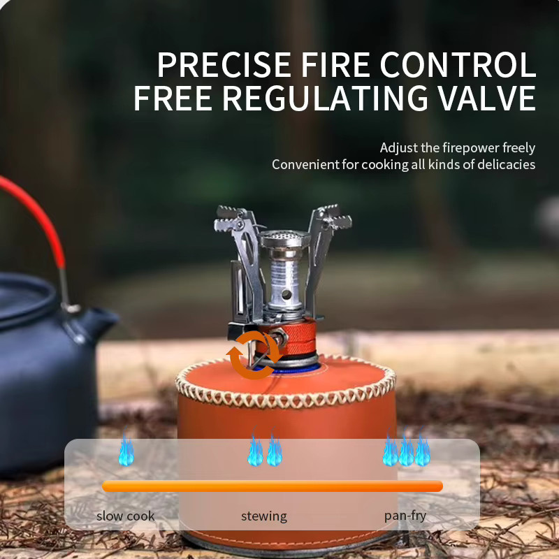 RESISTLAND Ultraleichter Gaskocher aus Aluminiumlegierung in Silber für Camping und Outdoor - Bild 4