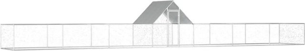 vidaXL Hühnerstall aus verzinktem Stahl in Silber B/T/H: 14 x 2 x 2 m