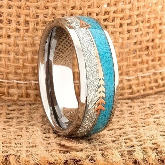 YIRAN Ring Edelstahl, Kupferfarben, Vintage, Herren - Bild 1