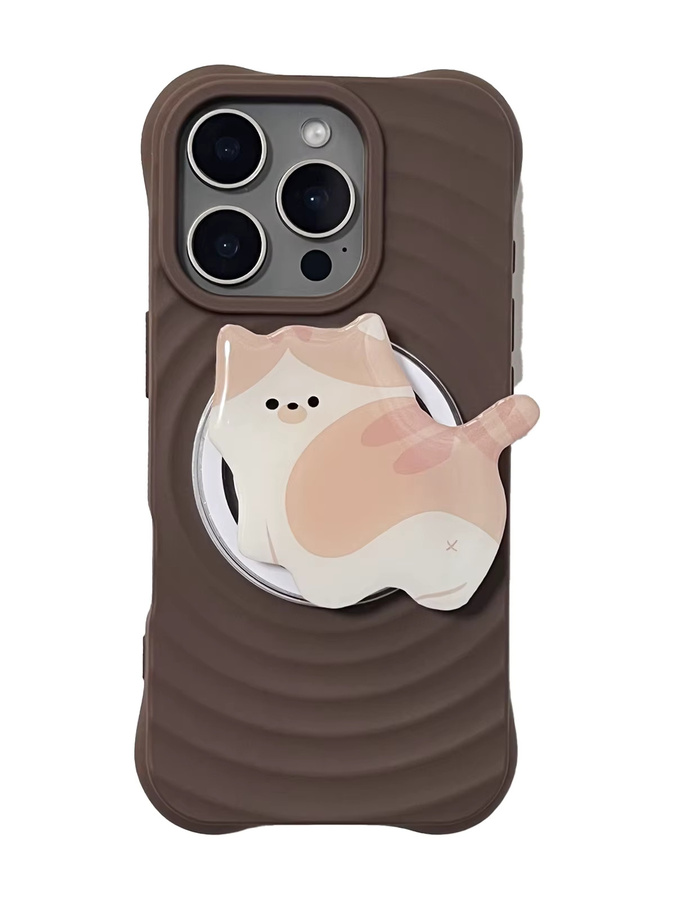 Süßer Cartoon-Katzen Griptok Handyhalter für iPhone 16 Pro Max und iPhone 17 Pro Max - Bild 3
