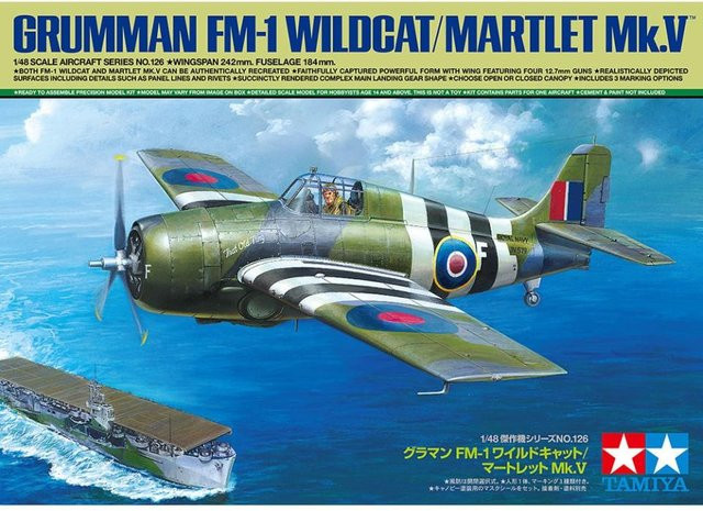 Tamiya US Grumman FM-1 Wildcat / Martlet Mk.V, Modell, 1:48, Grün - Bild 1