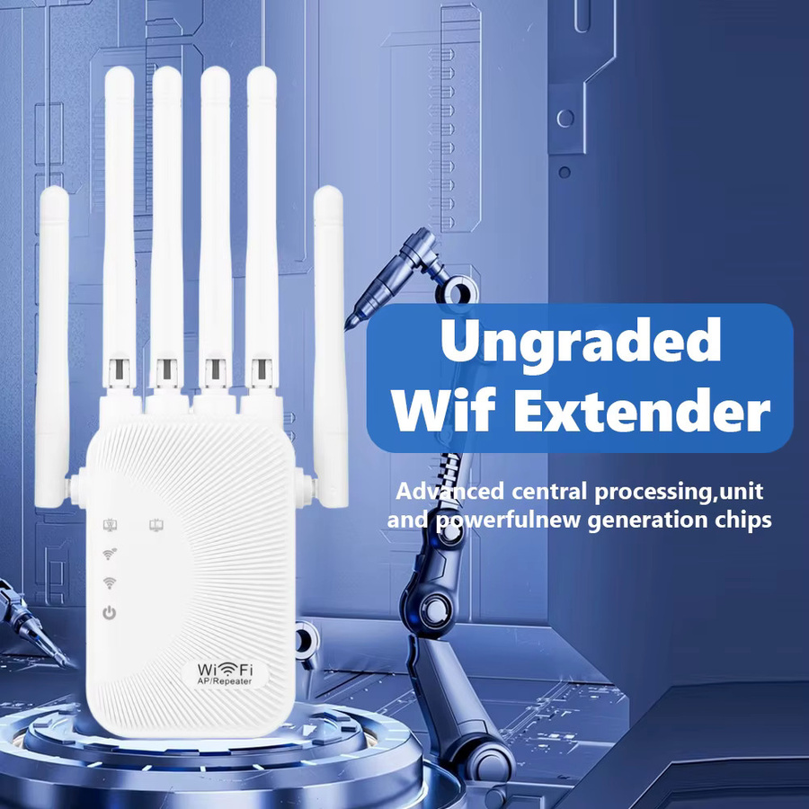 Regaton Dual-Band WLAN Repeater 1200M in Weiß für 2,4GHz und 5GHz Netzwerkerweiterung - Bild 2