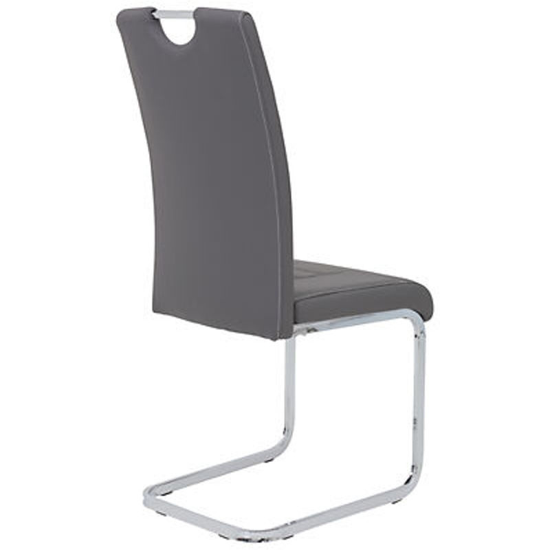 2er Set Freischwinger Ruby Hela in Grau aus Kunstleder B/H/T: 44 x 103 x 60 cm - Bild 3