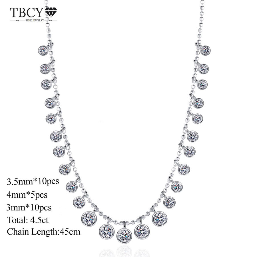 TBCYD Anhänger Halskette, 925 Silber, Moissanit, Damen - Bild 2