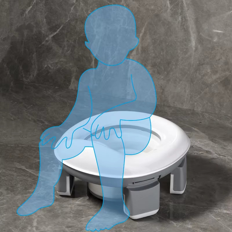 Tragbarer und faltbarer Baby-Toilettensitz für unterwegs in Blau - Bild 1