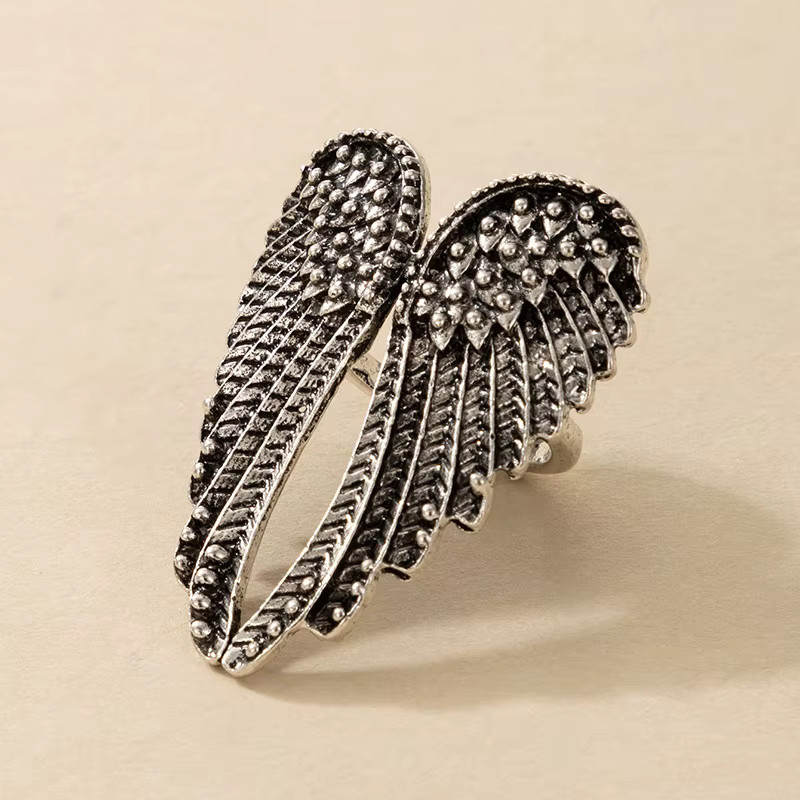 LENNIK Ring Engelsflügel, Silber, Vintage, Unisex - Bild 3