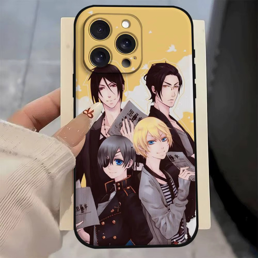 B-Black Butler Matte Silikon Handyhülle für iPhone Modelle in Multicolour - Bild 4