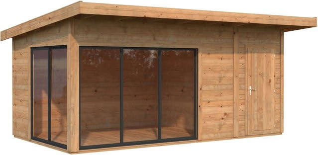 Palmako Gartenhaus Andrea Slide Plus aus Fichtenholz mit Pultdach in Braun - Bild 1