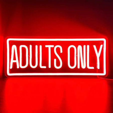 LED Neonschild Nur für Erwachsene in Rot zur Wanddekoration für Schlafzimmer, Bar und Männerhöhle