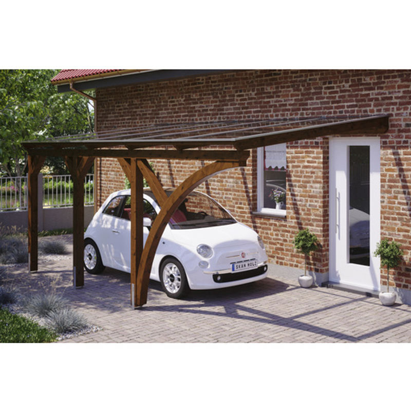 SKANHOLZ Carport Eifel, farbbehandelt braun, B/T: 300 x 541 cm, Höhe: 262 cm - Bild 2