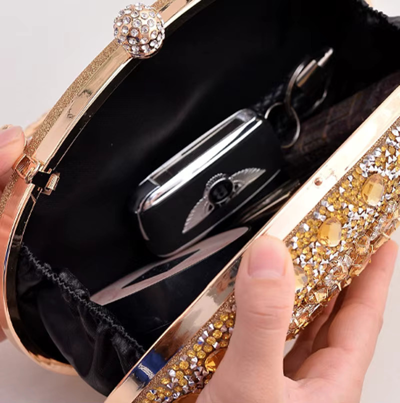 Cherielu Clutch, Gold, Strass, Kristalle, Damen - Bild 2