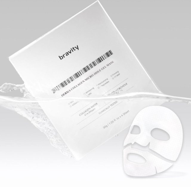 Bravity Derma Collagen Microhole Gel Maske, 4 Stück - Bild 1