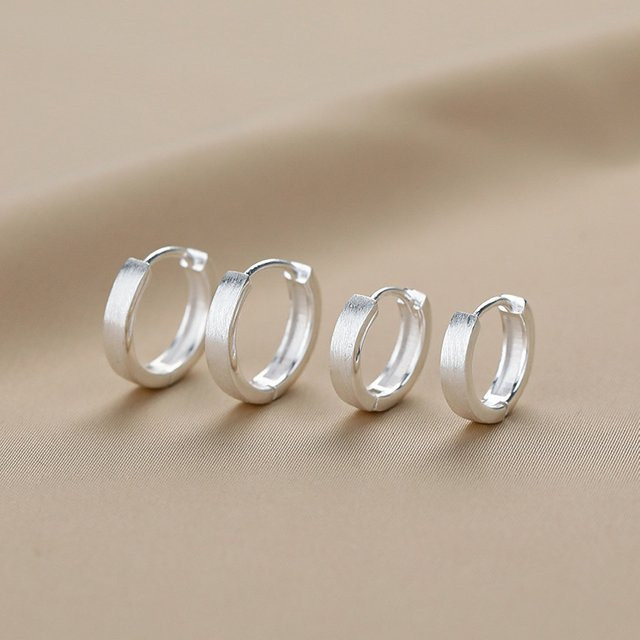 FANGSU Ohrringe, 925 Sterlingsilber, rund, Damen - Bild 1