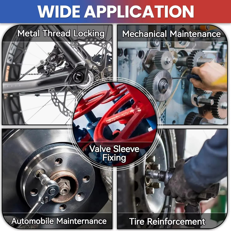 LOOLIFL Schraubensicherungsmittel Rot, Hochfester Anaerober Schraubenkleber Permanent und Vibrationsdämpfend für Metallschrauben an Motoren und Maschinen - Bild 6