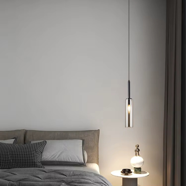 Claeted Nordic LED Pendelleuchte aus Glas in Transparent mit warmweißem Licht für Wohnzimmer, Schlafzimmer und Esszimmer - Bild 3