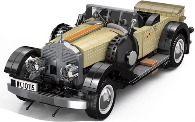 Klassisches Cabriolet Auto MOC 10115, Bausteine, 897 Teile - Bild 1