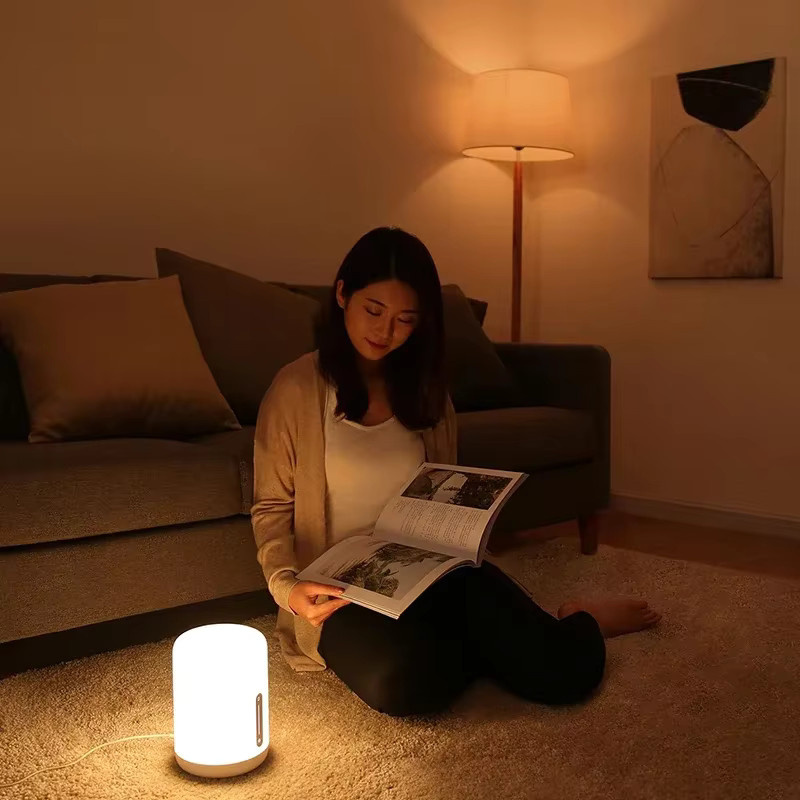 Xiaomi Mijia Nachttischlampe 2 intelligente LED Tischlampe mit RGB-Farben, 400 Lumen, Touch-Steuerung, Bluetooth, WLAN und Apple HomeKit Unterstützung, Weiß - Bild 4