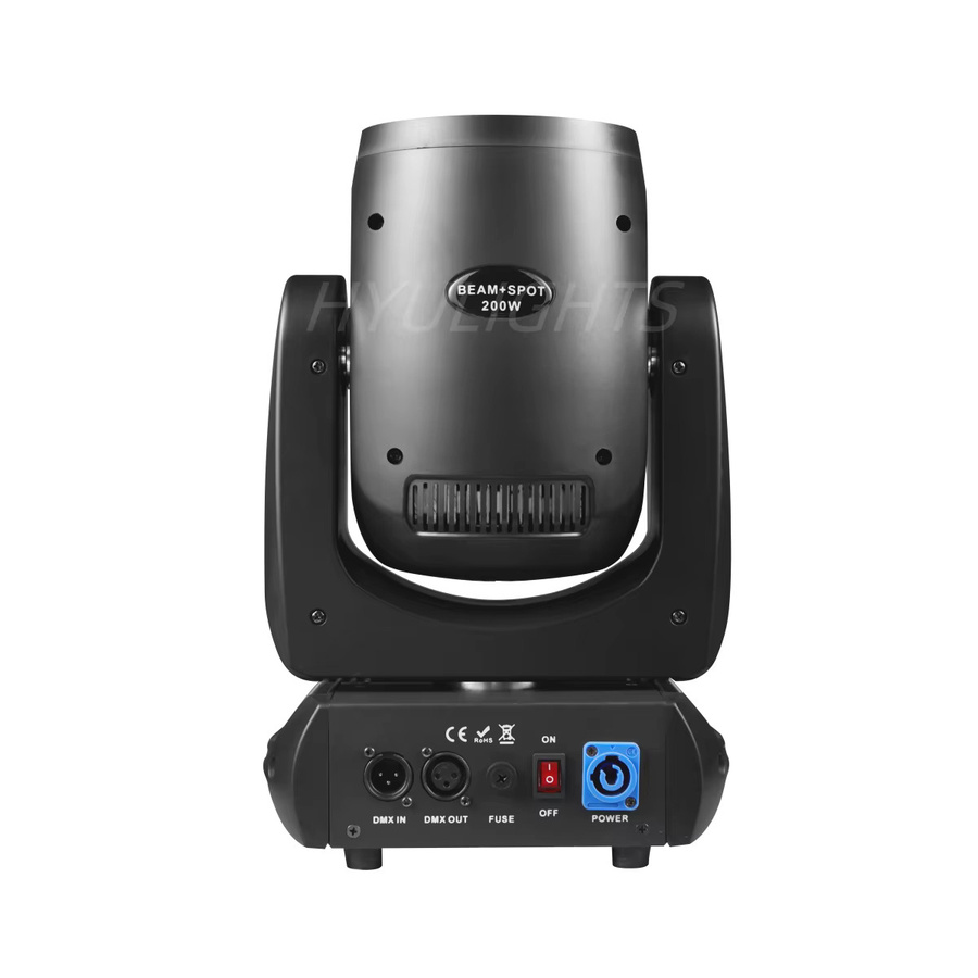 HYULIGHTS Mini LED Moving Head 200W Tabletop Lichteffekt in Schwarz mit RGB Farbrad und Prismen für DJ-Bühnenbeleuchtung - Bild 2
