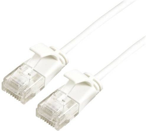 Roline Green UTP Patchkabel Cat.6A Ethernet LAN Slim, Weiß, 0,5 m - Bild 1